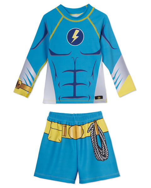 Superhero Swimsuit Rash guard set